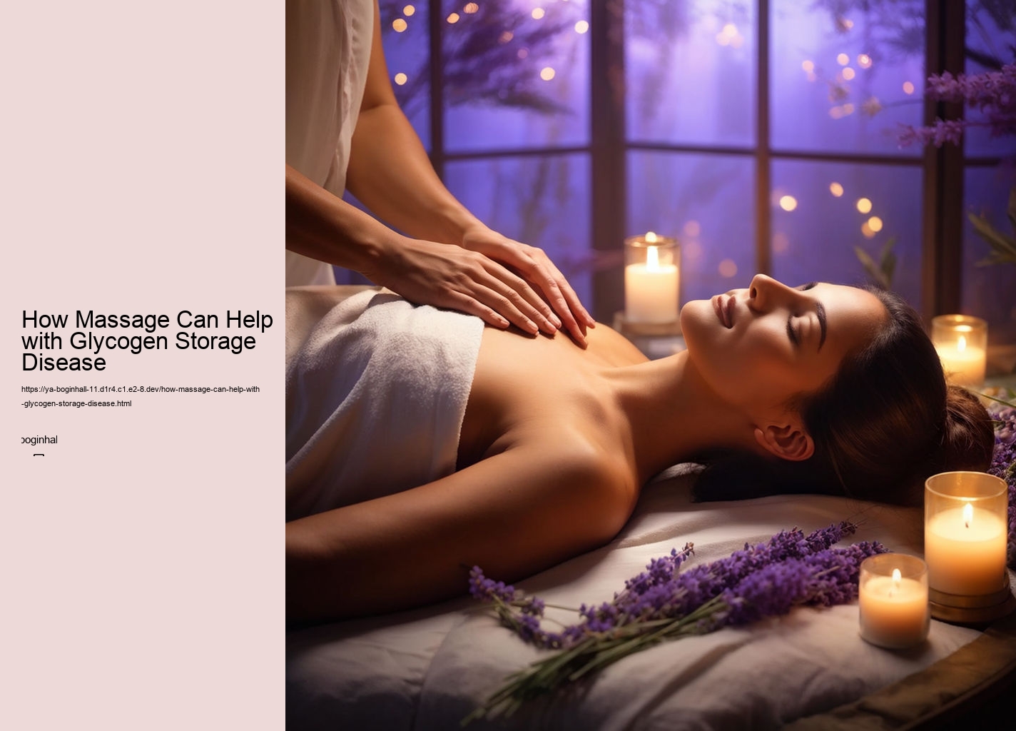 How Massage Can Help with Glycogen Storage Disease